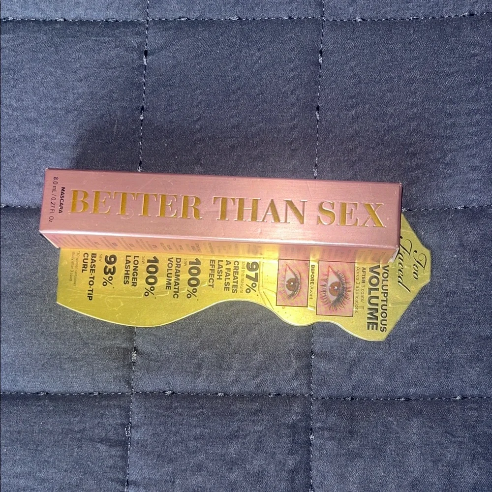 NWT Too Faced Better Than Sex Volumizing Mascara in Pink and Gold - Never Used